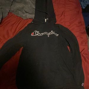 Black champion hoodie small